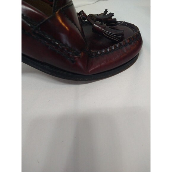 COLE HAAN Size 8 Pinch Tassel Leather Loafers C9 3507 in Deep Burgundy - Picture 13 of 14
